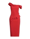 Chiara Boni La Petite Robe Woman Midi Dress Coral Size 8 Polyamide, Elastane In Red