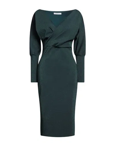 Chiara Boni La Petite Robe Woman Midi Dress Dark Green Size 2 Polyamide, Elastane