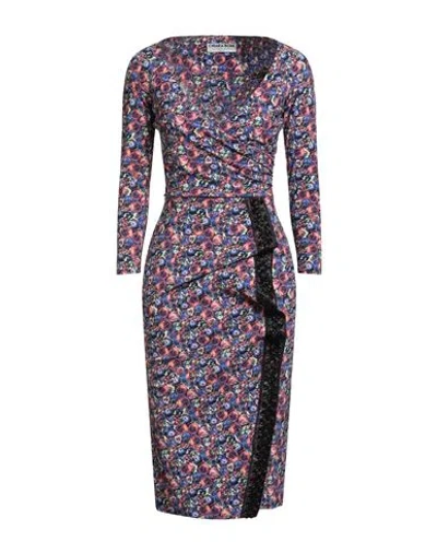 Chiara Boni La Petite Robe Woman Midi Dress Dark Purple Size 12 Polyamide, Elastane