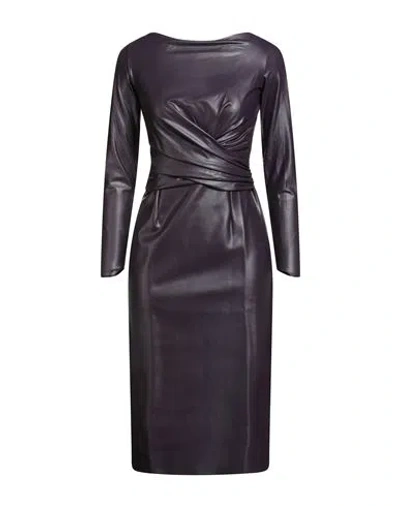 Chiara Boni La Petite Robe Woman Midi Dress Dark Purple Size 12 Polyamide, Elastane