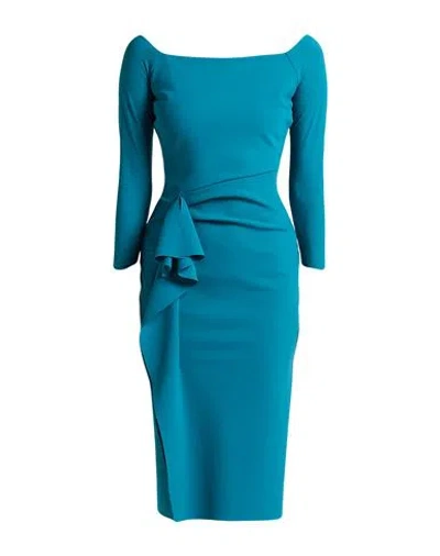 Chiara Boni La Petite Robe Woman Midi Dress Deep Teal Size 10 Polyamide, Elastane