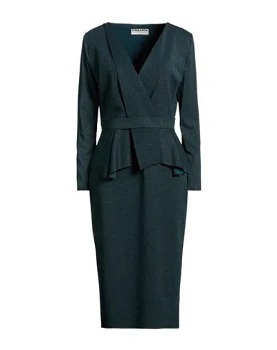 Chiara Boni La Petite Robe Woman Midi Dress Deep Teal Size 12 Polyamide, Elastane In Black