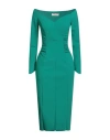 Chiara Boni La Petite Robe Ruched Off-shoulder Bodycon Midi Dress In Green