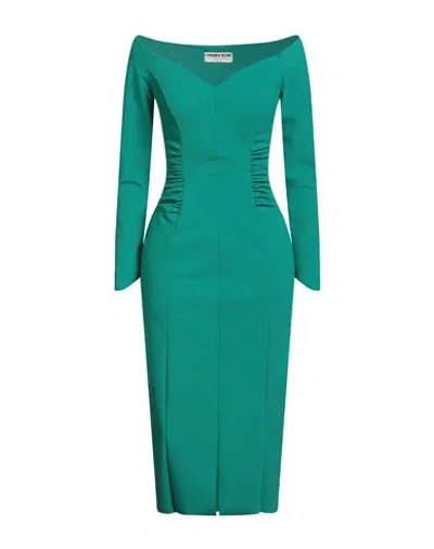 CHIARA BONI LA PETITE ROBE CHIARA BONI LA PETITE ROBE WOMAN MIDI DRESS EMERALD GREEN SIZE 12 POLYAMIDE, ELASTANE