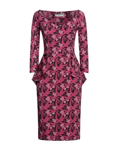 Chiara Boni La Petite Robe Woman Midi Dress Fuchsia Size 8 Polyamide, Elastane In Pink