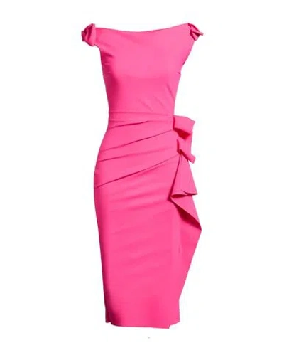 Chiara Boni La Petite Robe Woman Midi Dress Fuchsia Size 2 Polyamide, Elastane In Pink