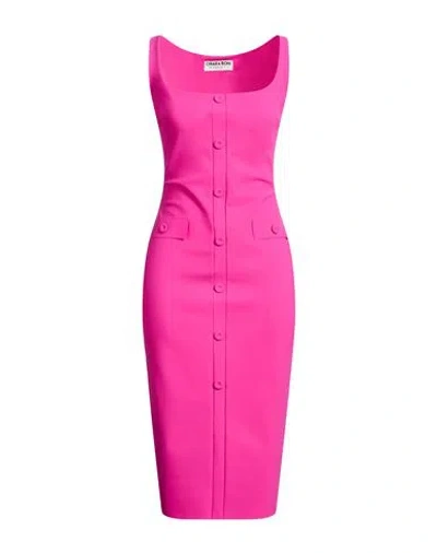Chiara Boni La Petite Robe Woman Midi Dress Fuchsia Size 4 Polyamide, Elastane In Pink