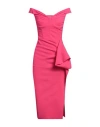 Chiara Boni La Petite Robe Woman Midi Dress Fuchsia Size 6 Polyamide, Elastane In Pink