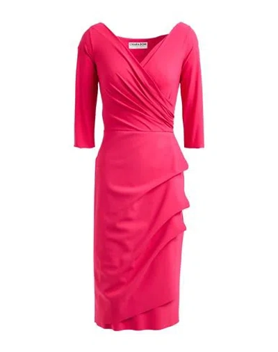 Chiara Boni La Petite Robe Woman Midi Dress Fuchsia Size 8 Polyamide, Elastane In Pink