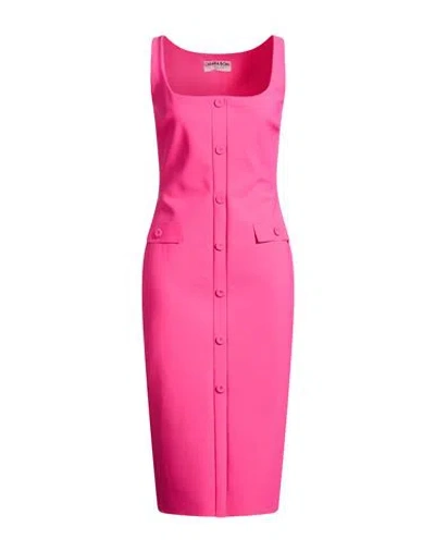 Chiara Boni La Petite Robe Woman Midi Dress Fuchsia Size 8 Polyamide, Elastane In Pink