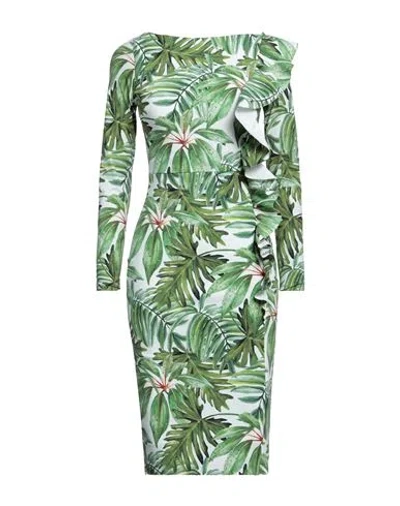 Chiara Boni La Petite Robe Woman Midi Dress Green Size 6 Polyamide, Elastane