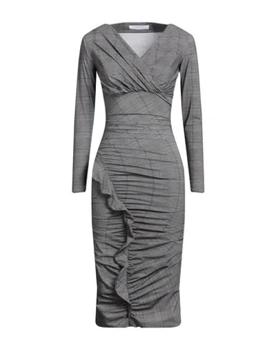 Chiara Boni La Petite Robe Woman Midi Dress Grey Size 8 Polyamide, Elastane
