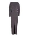 Chiara Boni La Petite Robe Woman Midi Dress Lead Size 10 Polyester, Viscose, Polyamide, Metallic Pol In Gray