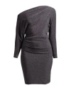 Chiara Boni La Petite Robe Woman Midi Dress Lead Size 8 Polyester, Viscose, Polyamide, Metallic Poly