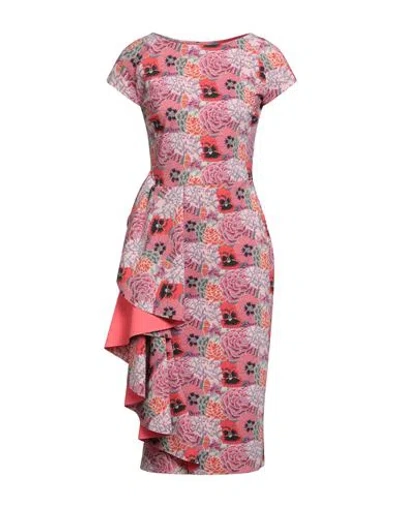 Chiara Boni La Petite Robe Woman Midi Dress Magenta Size 6 Polyamide, Elastane In Multi