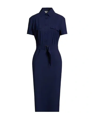 Chiara Boni La Petite Robe Woman Midi Dress Midnight Blue Size 10 Polyamide, Elastane