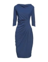 Chiara Boni La Petite Robe Woman Midi Dress Midnight Blue Size 2 Polyamide, Elastane