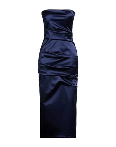 Chiara Boni La Petite Robe Woman Midi Dress Midnight Blue Size 4 Polyamide, Elastane