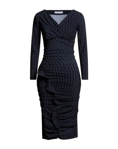 Chiara Boni La Petite Robe Woman Midi Dress Midnight Blue Size 6 Polyamide, Elastane