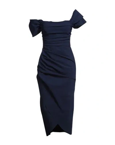 Chiara Boni La Petite Robe Woman Midi Dress Midnight Blue Size 8 Polyamide, Elastane
