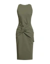 Chiara Boni La Petite Robe Woman Midi Dress Military Green Size 10 Polyamide, Elastane