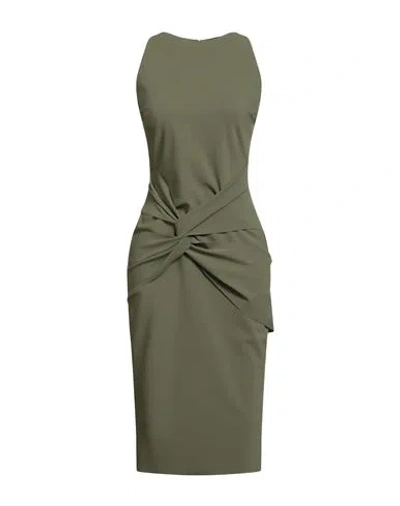 Chiara Boni La Petite Robe Woman Midi Dress Military Green Size 10 Polyamide, Elastane