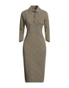 Chiara Boni La Petite Robe Woman Midi Dress Military Green Size 10 Polyamide, Elastane In Brown