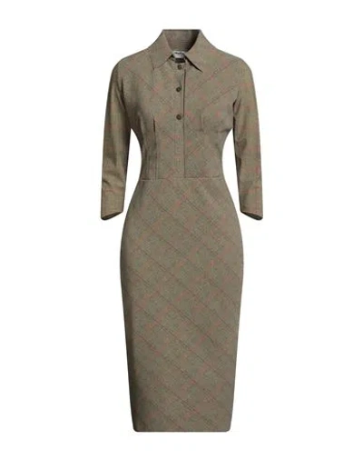 Chiara Boni La Petite Robe Woman Midi Dress Military Green Size 10 Polyamide, Elastane In Brown