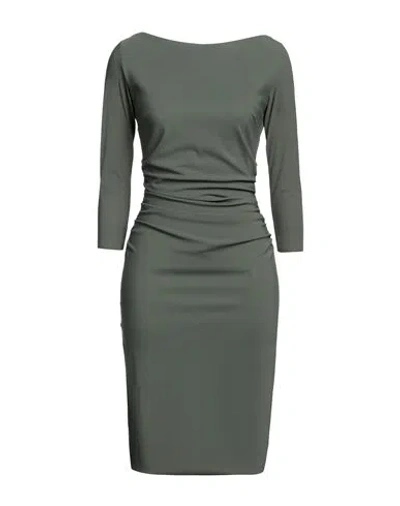 Chiara Boni La Petite Robe Woman Midi Dress Military Green Size 10 Polyamide, Elastane