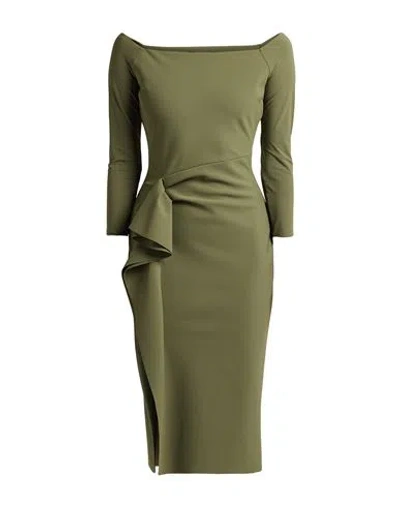 Chiara Boni La Petite Robe Woman Midi Dress Military Green Size 12 Polyamide, Elastane