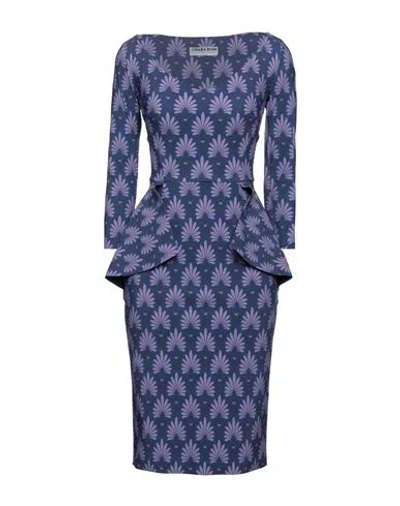 Chiara Boni La Petite Robe Woman Midi Dress Navy Blue Size 6 Polyamide, Elastane