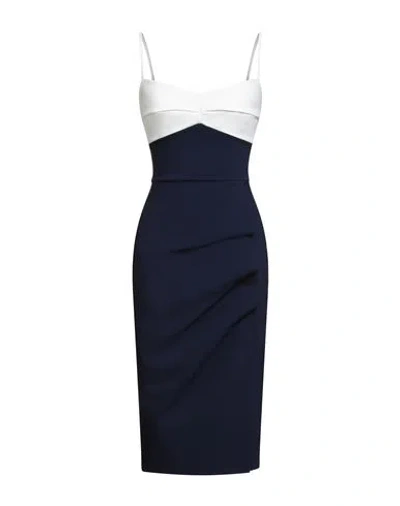 Chiara Boni La Petite Robe Woman Midi Dress Navy Size 4 Polyamide, Elastane In Blue