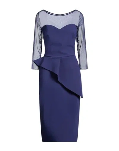Chiara Boni La Petite Robe Woman Midi Dress Navy Size 8 Polyamide, Elastane In Blue