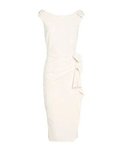 Chiara Boni La Petite Robe Woman Midi Dress Off White Size 8 Polyamide, Elastane