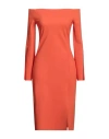 Chiara Boni La Petite Robe Woman Midi Dress Orange Size 10 Polyamide, Elastane