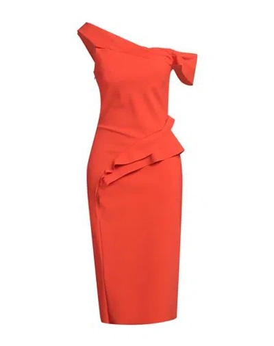 Chiara Boni La Petite Robe Woman Midi Dress Orange Size 10 Polyamide, Elastane