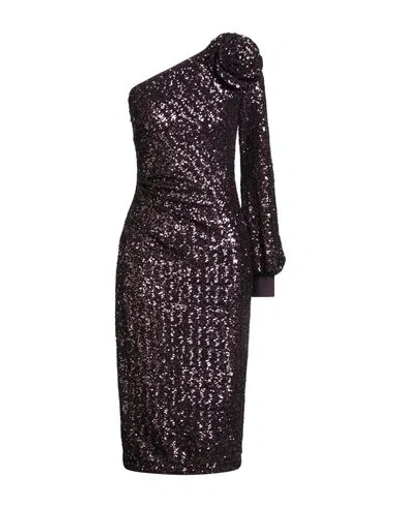 Chiara Boni La Petite Robe Woman Midi Dress Plum Size 6 Polyamide, Elastane In Black