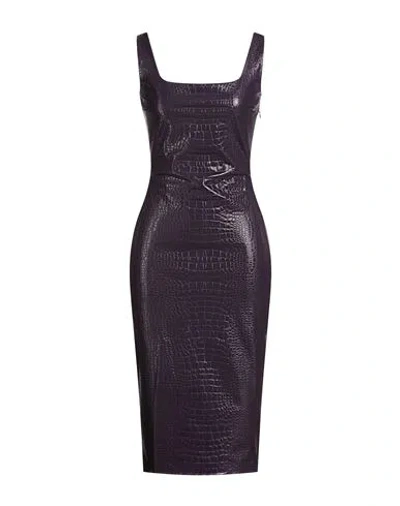 Chiara Boni La Petite Robe Woman Midi Dress Purple Size 10 Polyamide, Elastane