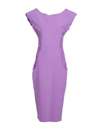 Chiara Boni La Petite Robe Woman Midi Dress Purple Size 12 Polyamide, Elastane