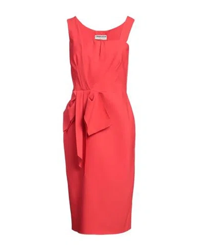 Chiara Boni La Petite Robe Woman Midi Dress Red Size 10 Polyamide, Elastane