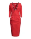 Chiara Boni La Petite Robe Woman Midi Dress Red Size 12 Polyamide, Elastane In Red