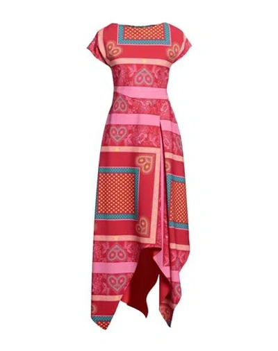 Chiara Boni La Petite Robe Woman Midi Dress Red Size 8 Polyamide, Elastane