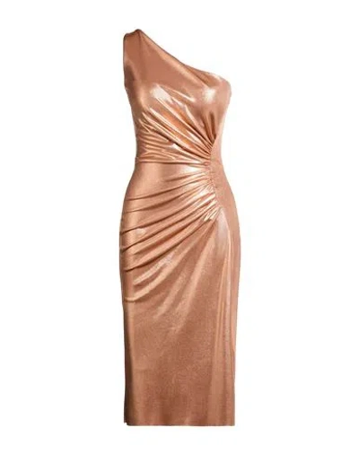 Chiara Boni La Petite Robe Woman Midi Dress Rose Gold Size 4 Polyamide, Elastane