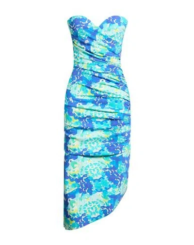 Chiara Boni La Petite Robe Woman Midi Dress Sky Blue Size 10 Polyamide, Elastane