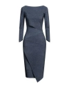 Chiara Boni La Petite Robe Woman Midi Dress Slate Blue Size 10 Polyamide, Elastane In Blue