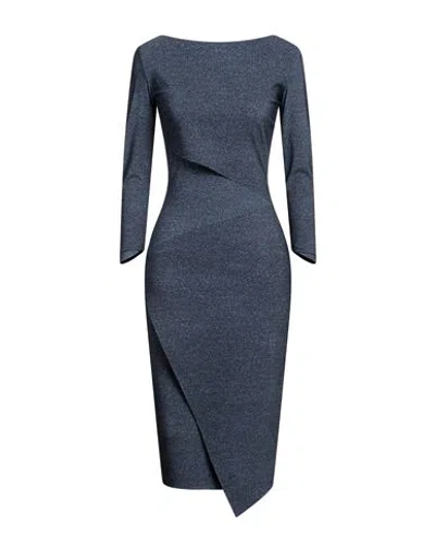 Chiara Boni La Petite Robe Woman Midi Dress Slate Blue Size 10 Polyamide, Elastane
