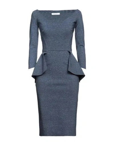 Chiara Boni La Petite Robe Woman Midi Dress Slate Blue Size 4 Polyamide, Elastane
