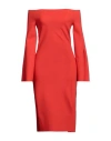 Chiara Boni La Petite Robe Woman Midi Dress Tomato Red Size 8 Polyamide, Elastane