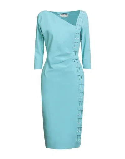 Chiara Boni La Petite Robe Woman Midi Dress Turquoise Size 10 Polyamide, Elastane In Blue