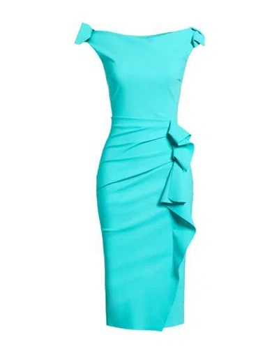 Chiara Boni La Petite Robe Woman Midi Dress Turquoise Size 10 Polyamide, Elastane In Blue